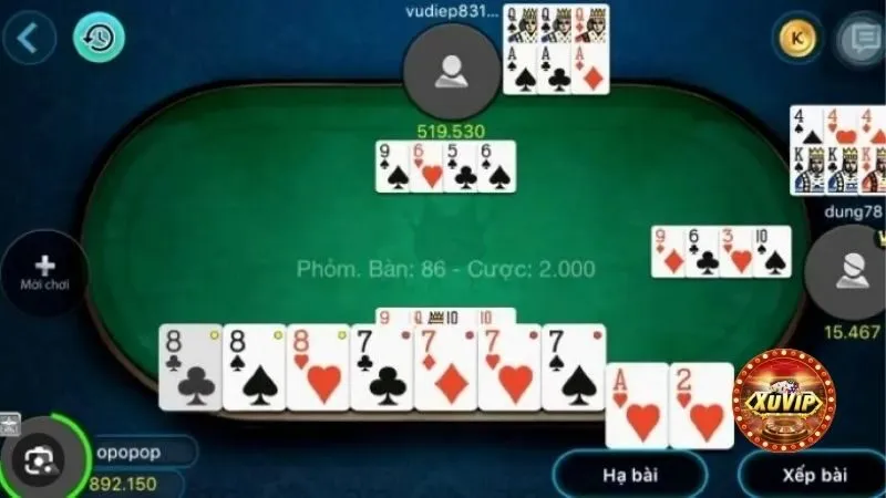 Cách chơi bài Phỏm XuVIP