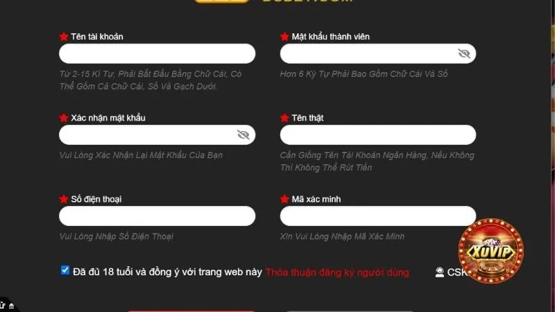 Hướng dẫn các bước đăng ký XuVIP